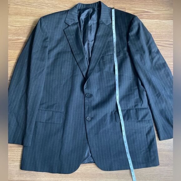 Brooks Brothers 100% Wool Pin Stripe Mens Blazer Sz 44 Made in USA - Picture 11 of 16